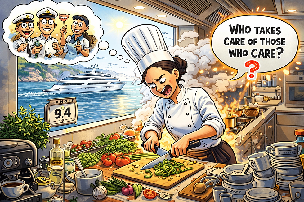 La labor silenciosa de un chef a bordo, ¿Quien cuida a los que cuidan?