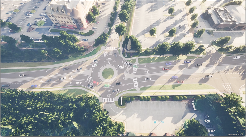Experience the future of urban planning with Autonoma's AutoVerse Simulation at Peachtree Corners, GA. See the realistic traffic and city layout come to life in a dynamic demo.