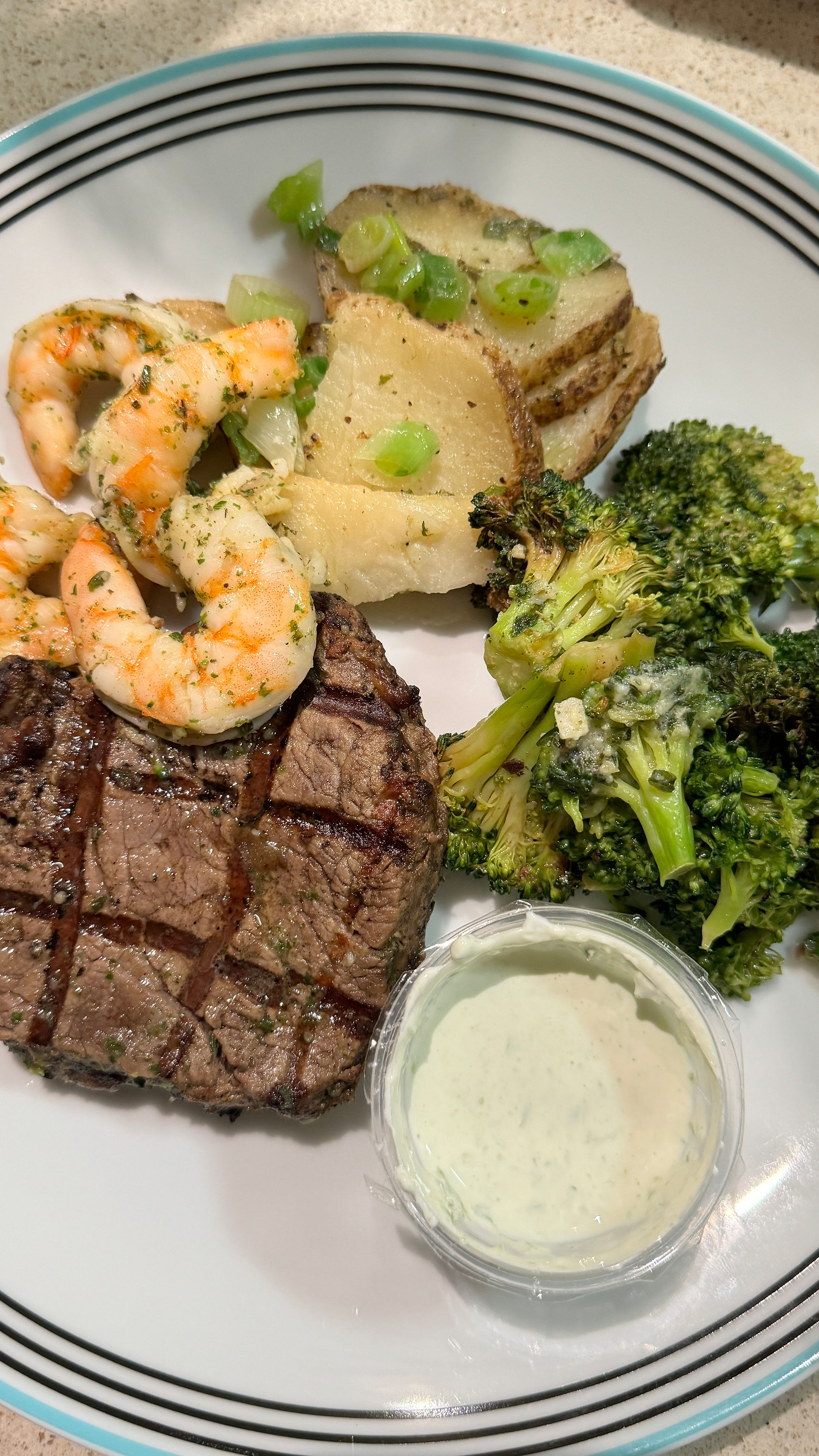 Filet Mignon and Shrimp