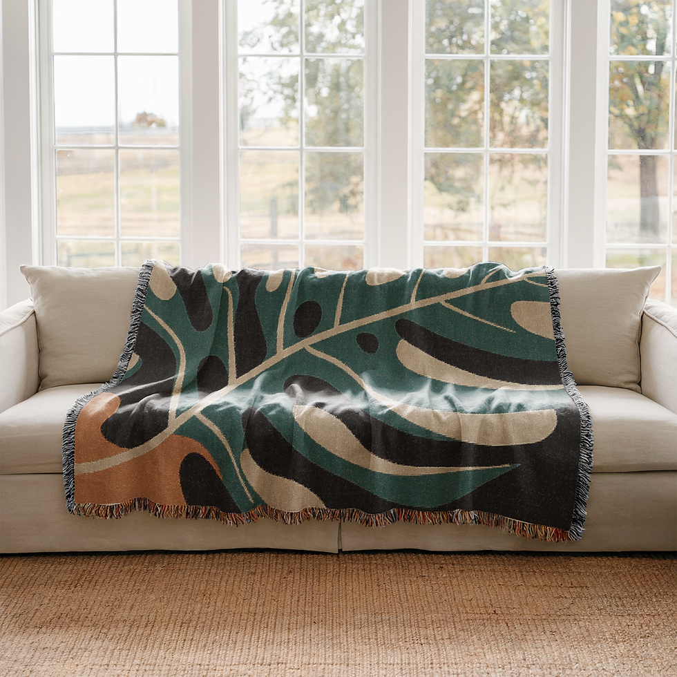 Thumbnail: Monstera Woven Blanket