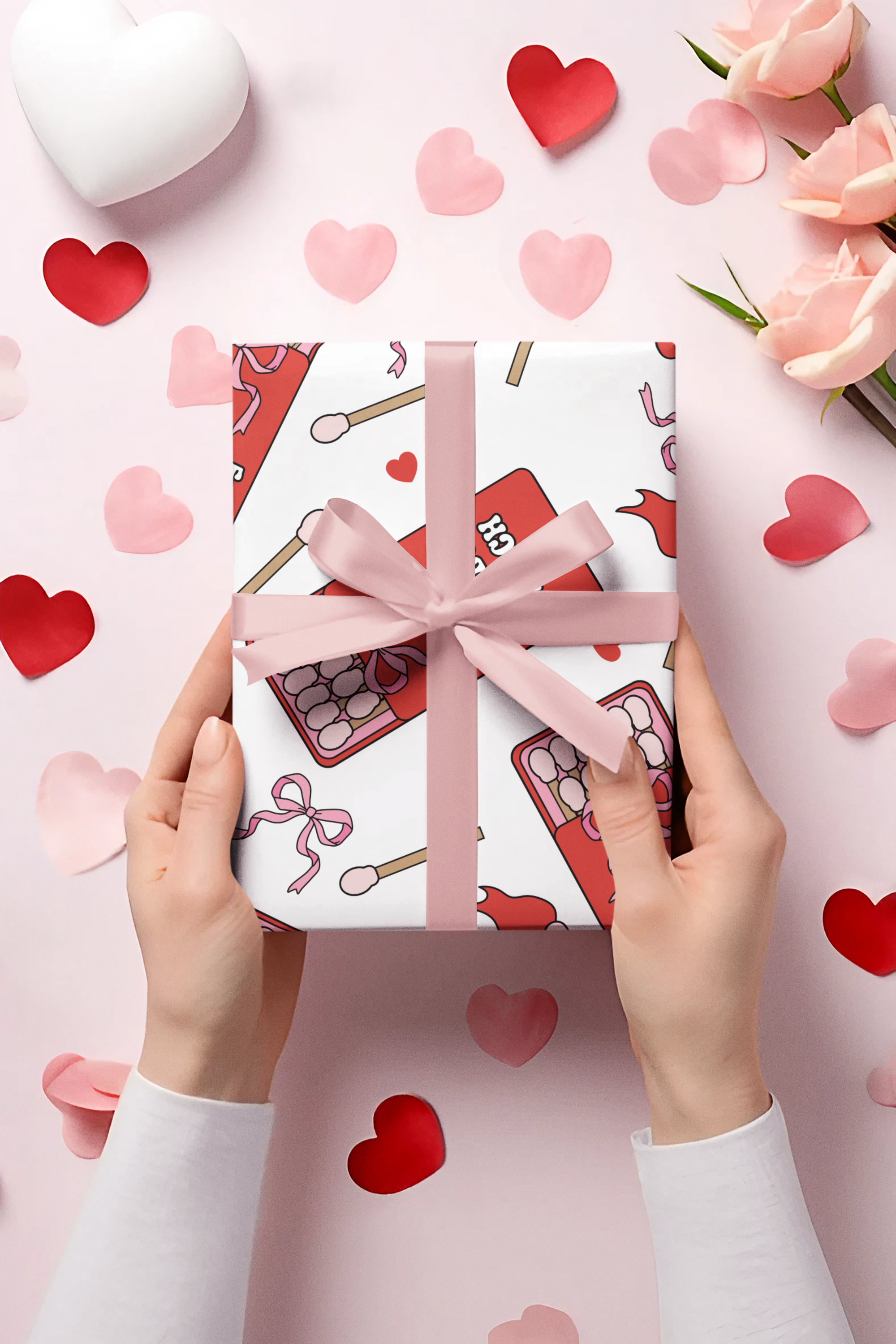 Perfect Match Valentine's Day Wrapping Paper