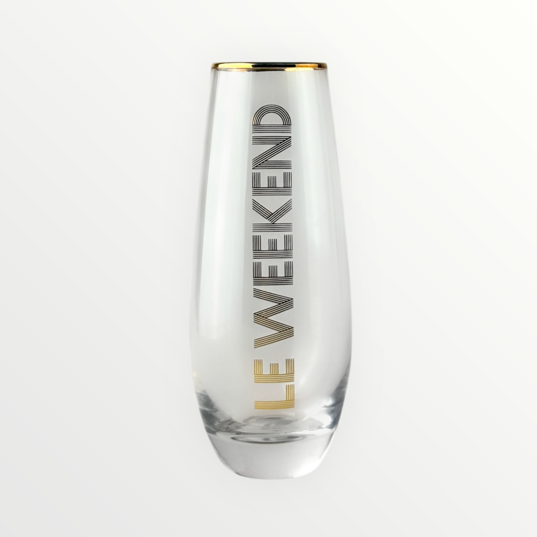 "Le Weekend" Champagne Glass