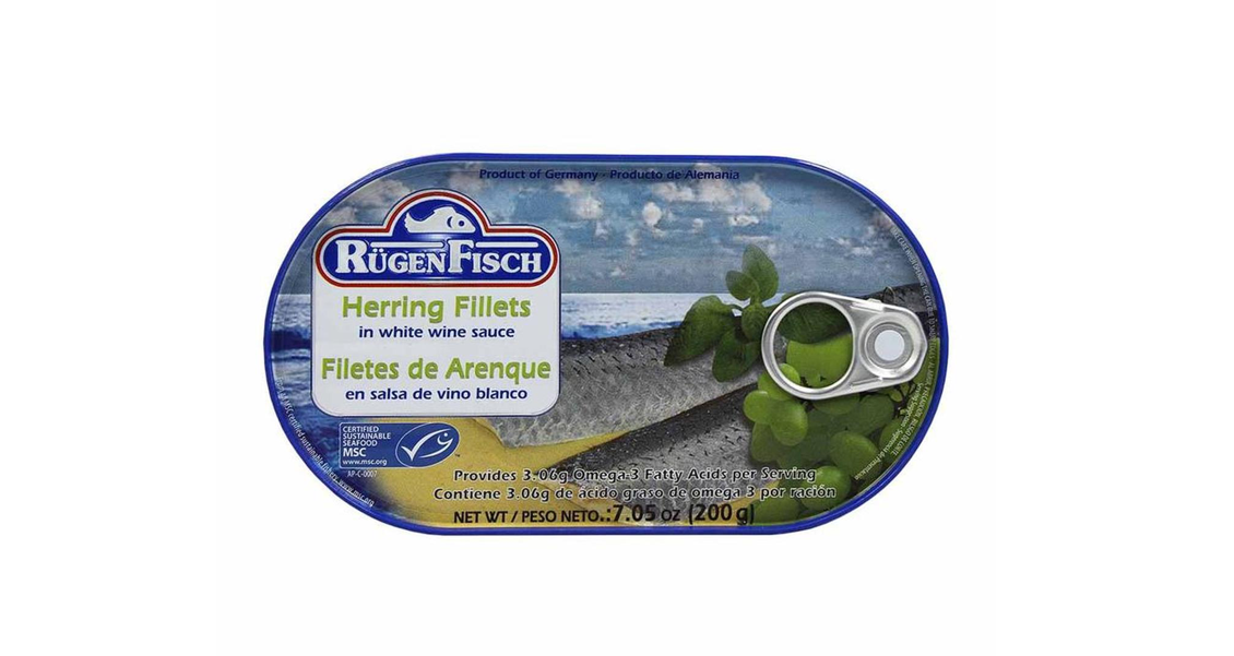 RugenFisch Herring Fillets in White Wine Sauce (200g)