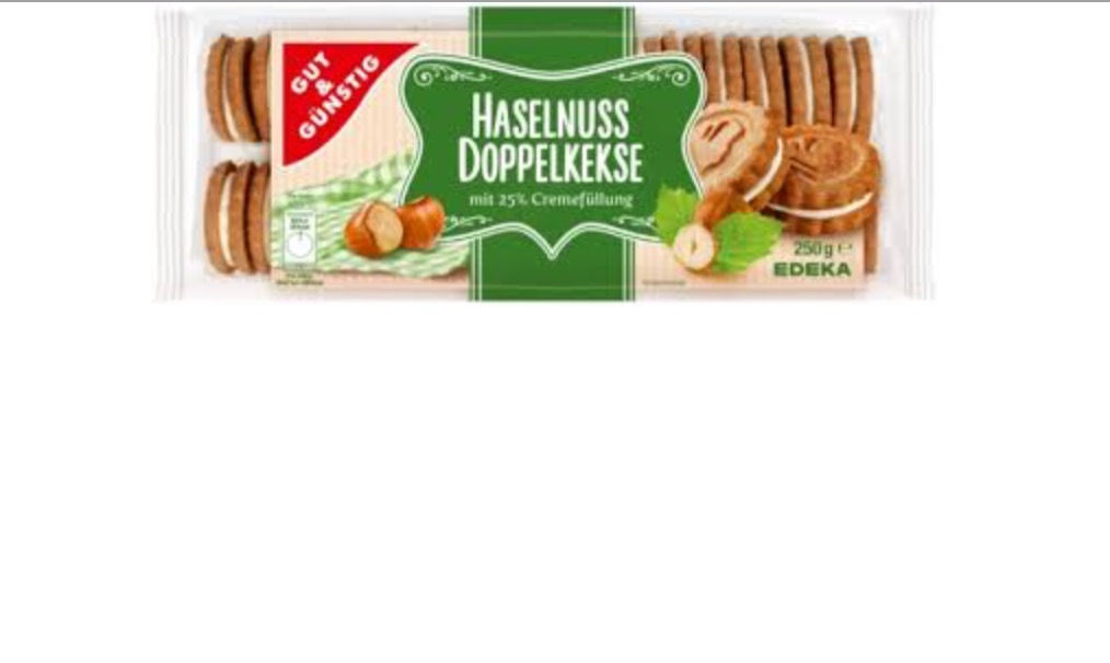 Edeka G&G Hazelnut Cream Cookies (250g)