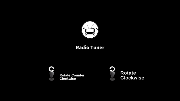 Radio Tuner controls screen