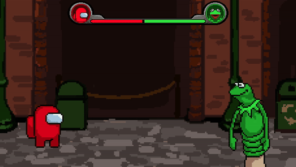 Among Us aerial heavy punch