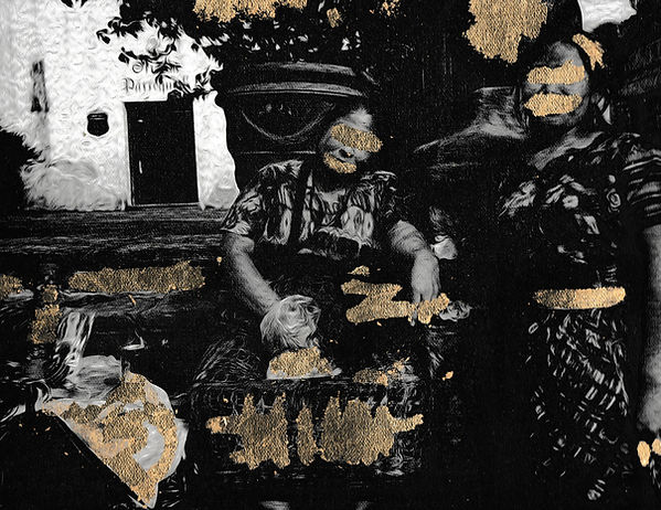 Unearthing Beauty: The Intersection of Tradition and Innovation in Guatemalan Mixed Media Art with Gold Accents