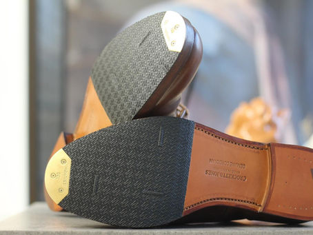 Crockett&Jones ウイスキーコードバン靴修理 ミシュランハーフラバー&トライアンフスチール補強 埼玉大宮 VIVOshoesalon|郵送可・他店で断られた修理