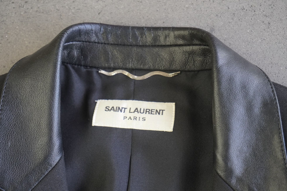 Saint Laurent(サンローラン)レザージャケット襟ひび割れ補修・レザー傷補修|埼玉県大宮VIVOshoesalon 全国郵送対応