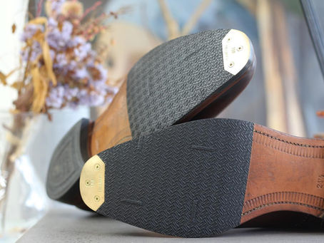 Scotch Grain ハーフラバー&トライアンフスチール取付(埼玉 大宮 VIVOshoesalon|郵送可・他店で断られた修理も対応)