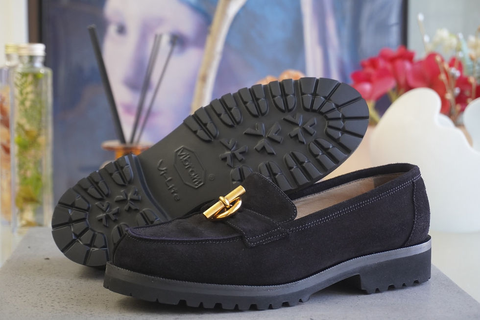 エルメス グレナンローファーのオールソール交換・Vibram9108カスタム・丸洗いクリーニング修理事例。埼玉県大宮のVIVOshoesalonによるブランド靴修理。 