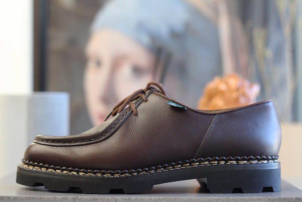 パラブーツ「ミカエル」のオールソール交換。純正仕様に近いトレントソールとレザーミッドソールにカスタム。