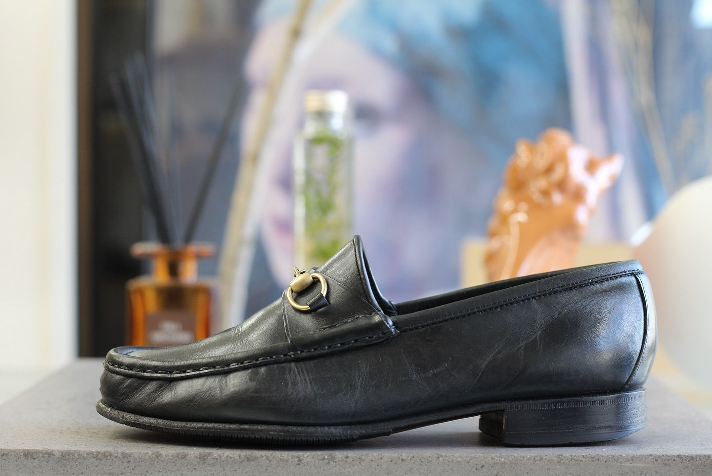 【GUCCI】ビットローファー EU41 ブラック Vibramタンクソール Gucci グッチ ビットローファー ソールカスタム修理｜厚底タンクソール