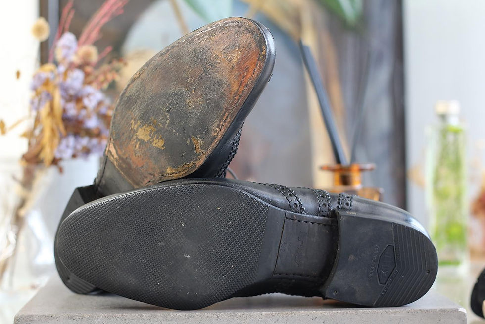 Louis Vuitton革靴のオールソール交換とカスタム修理後のソール写真