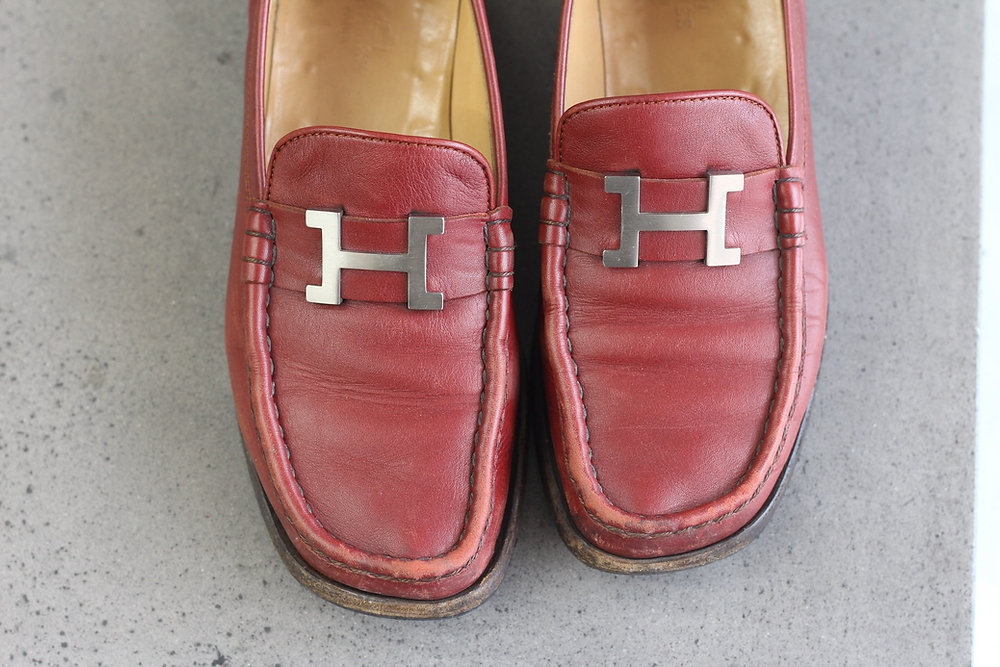 HERMES（エルメス）コンスタンスローファーのオールソール・全体