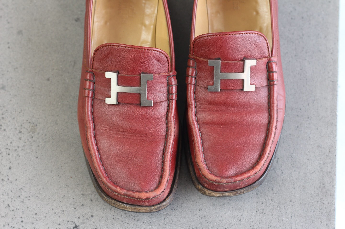 HERMES（エルメス）コンスタンスローファーのオールソール・全体