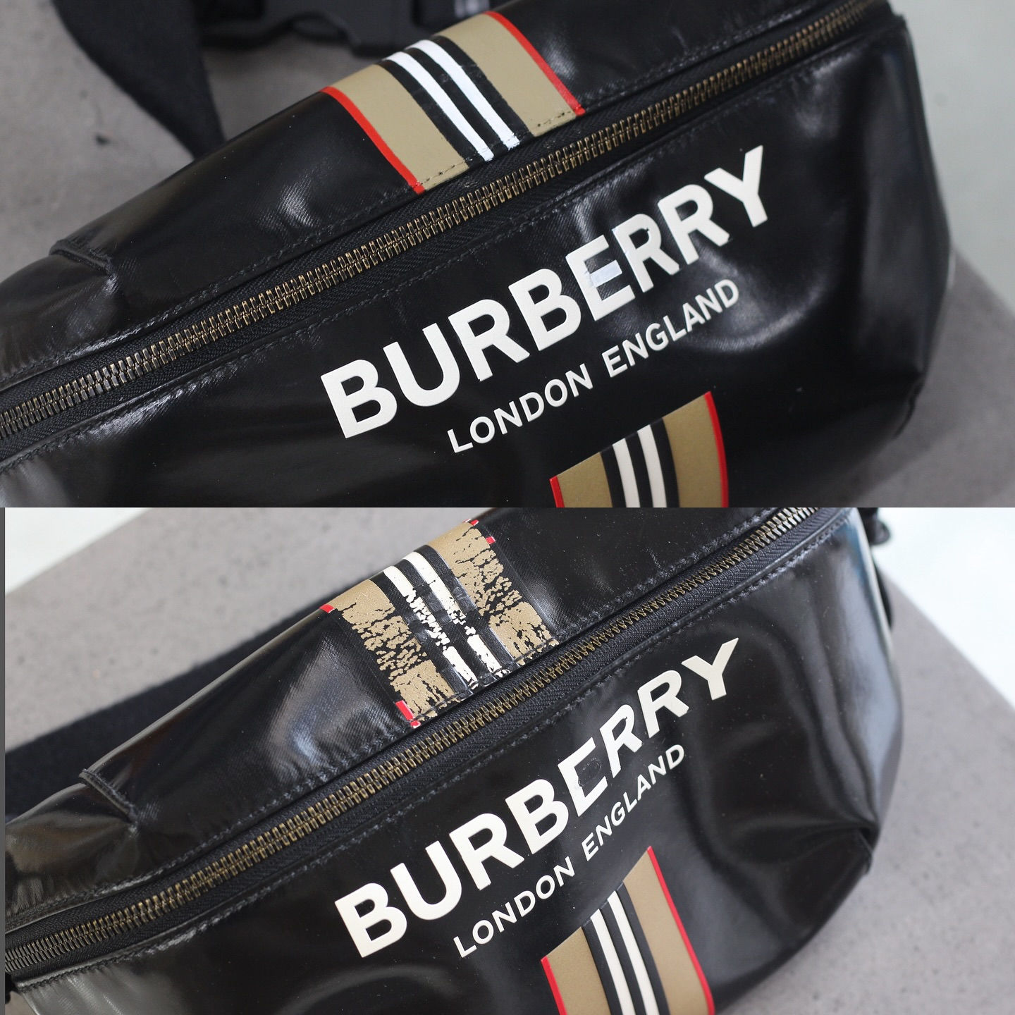 burberry バーバリーのバッグを修理しました‼︎ 剥がれたプリントを