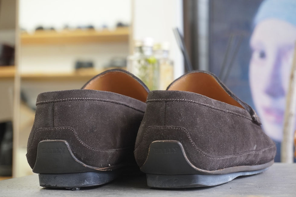 Bally(バリー)シューズのオールソール交換修理事例。vibram2023ソール交換と撥水コーティングを施工した埼玉県大宮VIVOshoesalonの高級靴修理