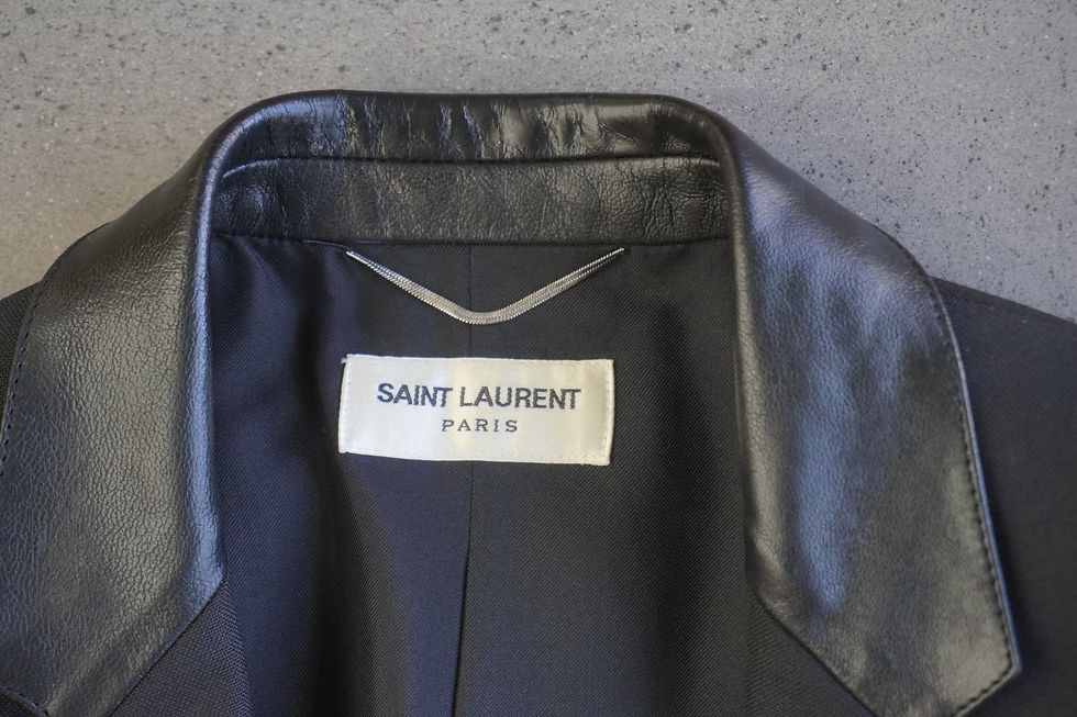 Saint Laurent(サンローラン)レザージャケット襟ひび割れ補修・レザー傷補修|埼玉県大宮VIVOshoesalon 全国郵送対応