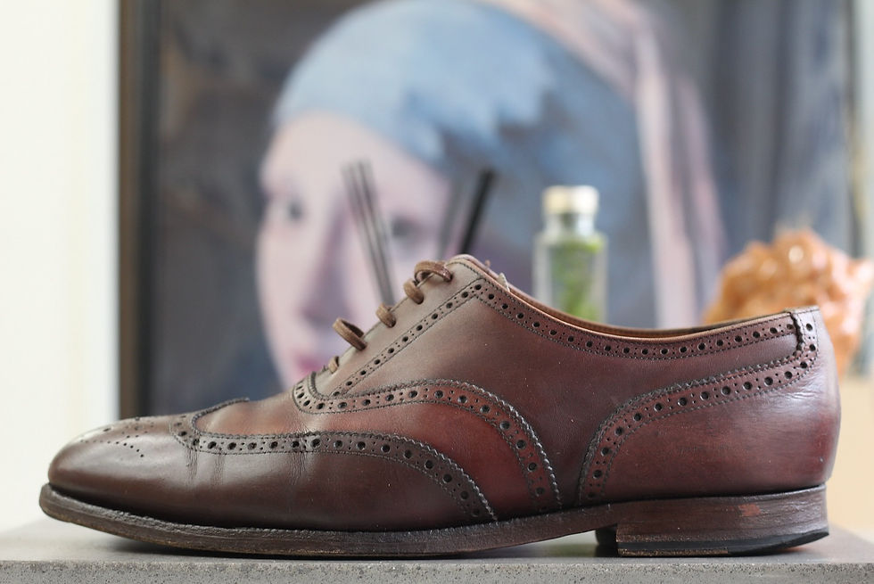 Crockett & Jonesのオールソール・ハーフラバー・スチール・ハチマキ交換修理