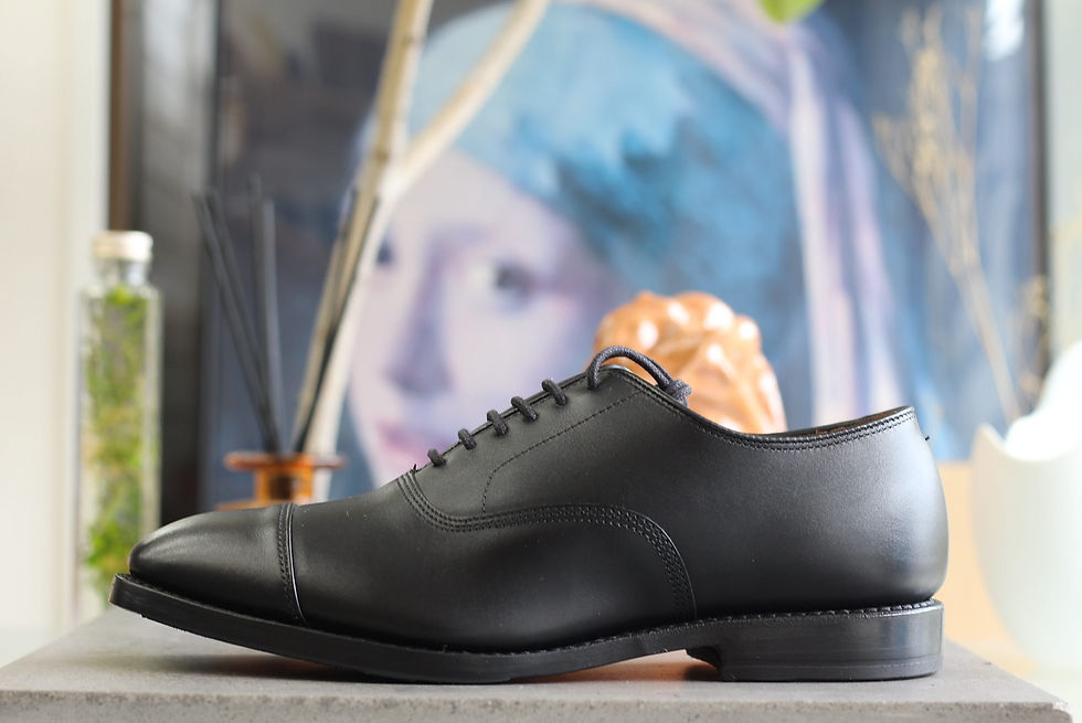 Allen Edmonds アレンエドモンズ の革靴にミシュランハーフラバーと台形スチールを取り付けた修理例。