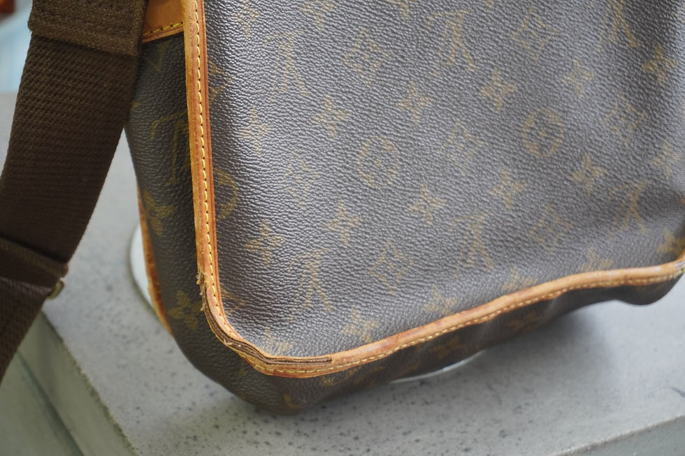 Louis Vuitton ルイヴィトン モノグラム バッグ パイピング交換 修理 ひび割れ補修 ヌメ革交換 埼玉 大宮 VIVOshoesalon
