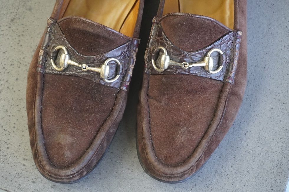 GUCCI(グッチ)ビットローファー修理。オールソール交換、ウェルト交換、スエード補修、撥水加工まで対応。埼玉県大宮VIVOshoesalon。郵送修理可能・他店で断られた修理歓迎。