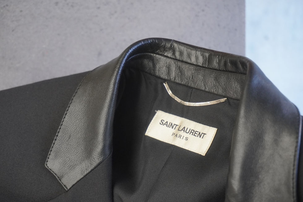 Saint Laurent(サンローラン)レザージャケット襟ひび割れ補修・レザー傷補修|埼玉県大宮VIVOshoesalon 全国郵送対応