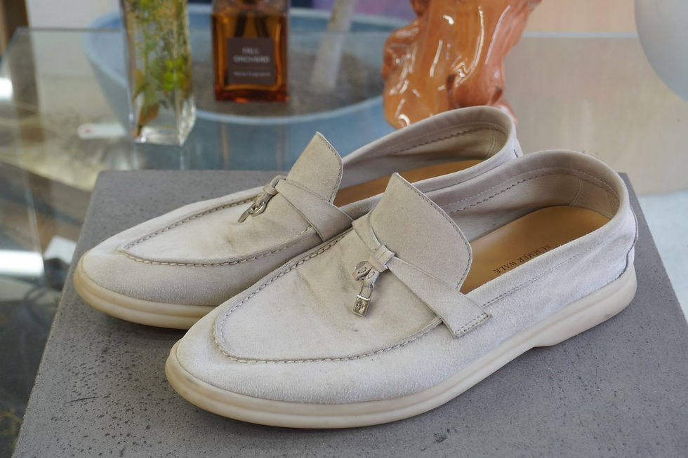 Loro Piana（ロロピアーナ）サマーウォークのオールソール交換修理事例。vibram2303・裂け補強・撥水コーティングを施工した埼玉県大宮VIVOshoesalonの高級靴修理 