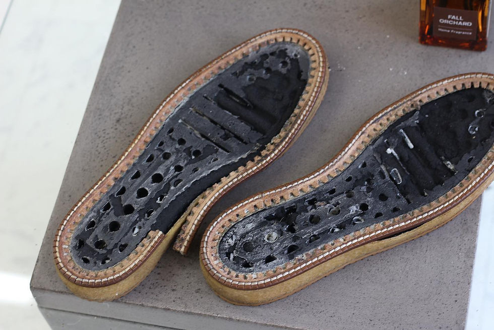 ルイヴィトンのオールソールカスタム vibram #2060仕上げ後の写真