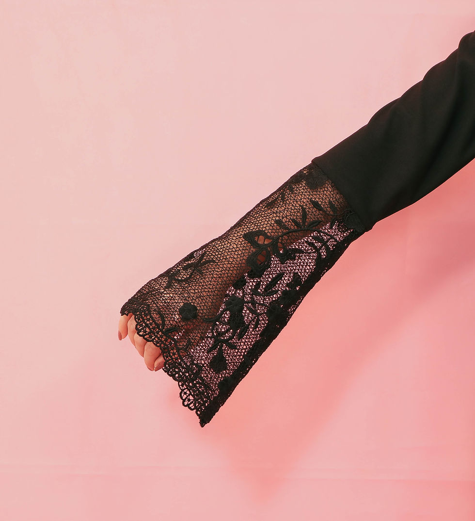 Miniatura: Vestido Ombro a Ombro com Manga de Renda
