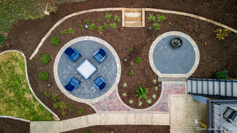 Custom intimate paver patio design and installation in Wooster, Ohio.