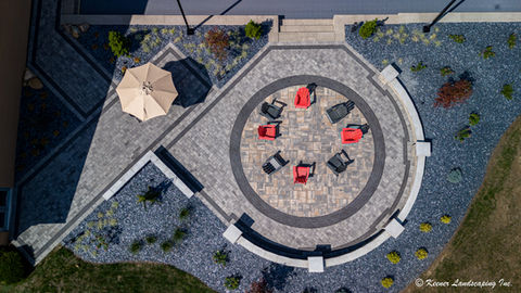 Paver patio and walkway in Norton, Ohio.