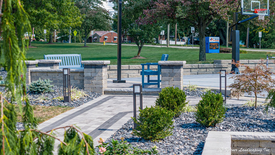 Hardscape and Landscape installation in Norton, Ohio.