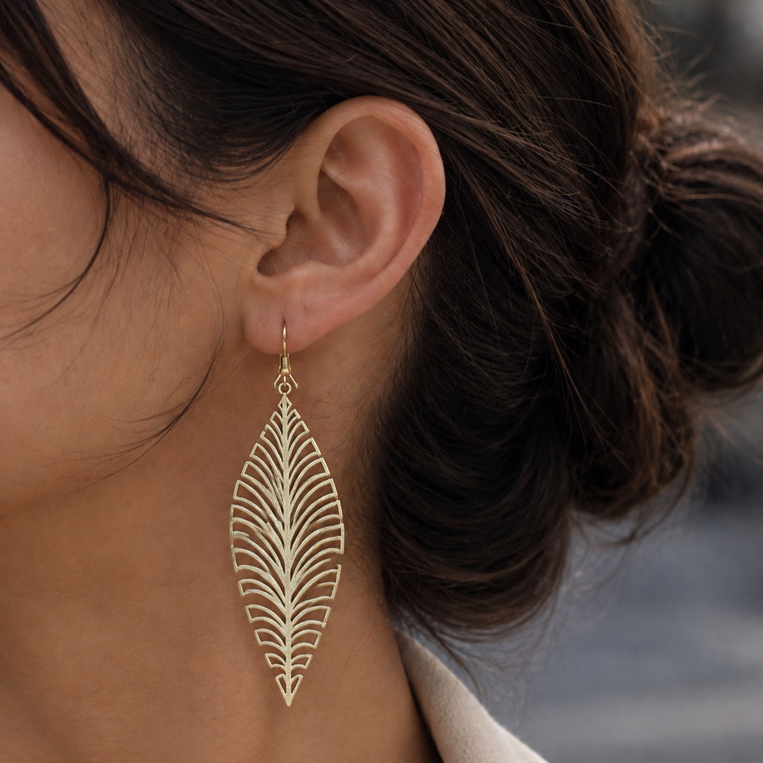Earth Leaf Earrings