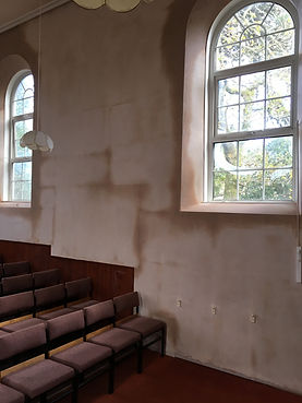 Gloweth Chapel, plastering, simming, church renovation, plaster drying out, Truro skimming, Truro plastering