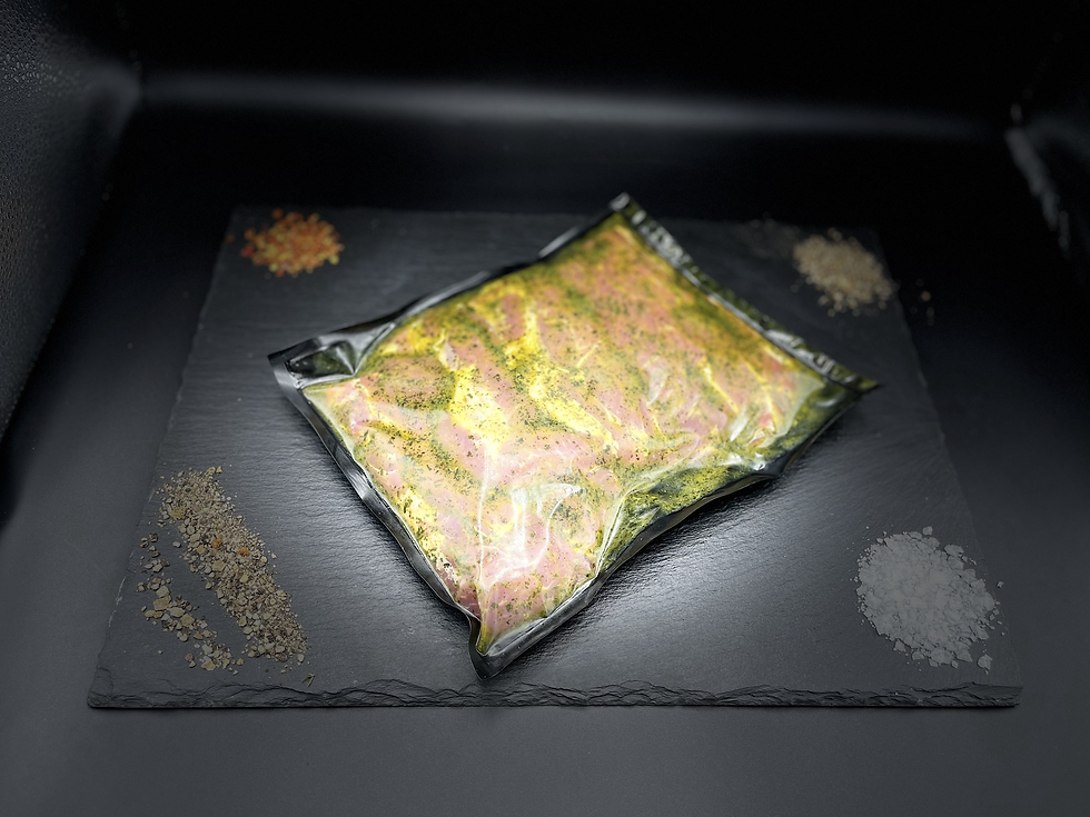 Miniaturbild: Marinierte Nackensteaks vom Strohschwein in Kräutermarinade