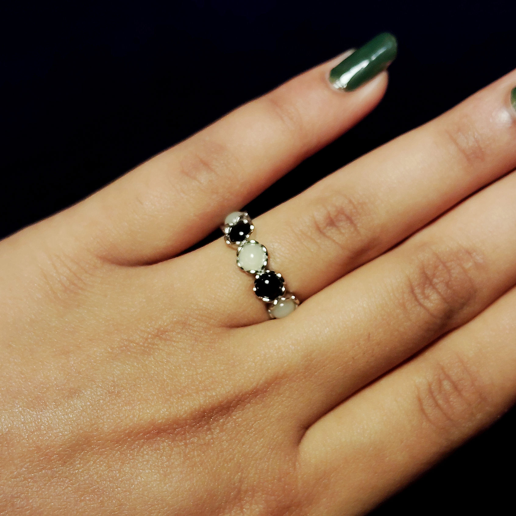 Black N White Ring