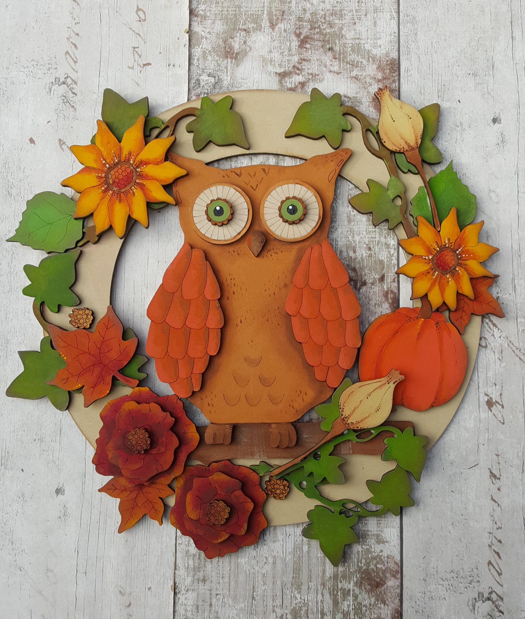Autumn Owl Wreath