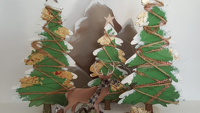 Snowy Stag Scene Kit