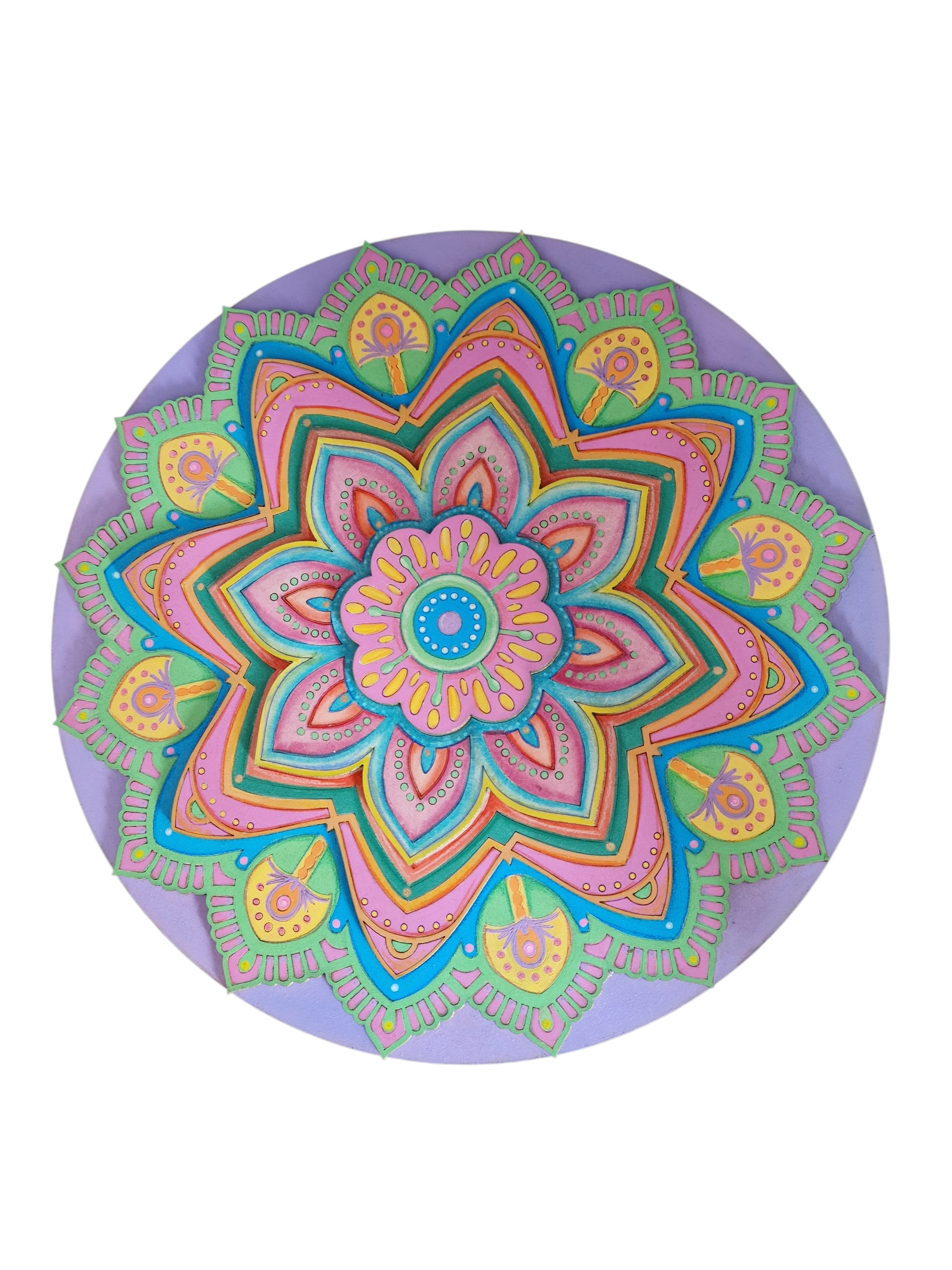 Large Layered Colour Me Mandala, Style 3