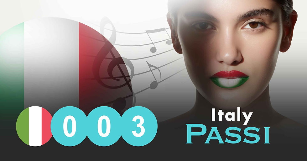 Copertina per la «Canzone d'amore per l'Italia» dal titolo «Passi».