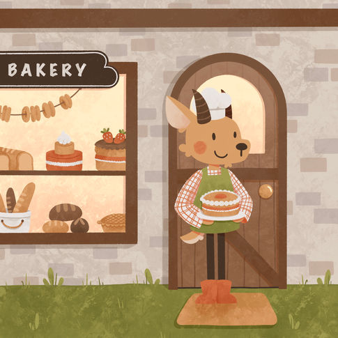 Illustratie Bakkerij
