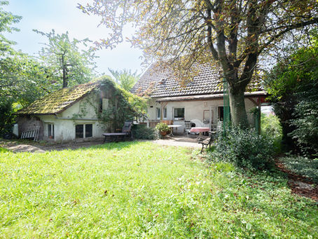 Haus mit Terrasse und Schuppen