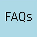button showing faqs - light blue for personal development