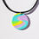 Miniature : Collier pendentif rond aux motifs pastels