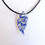 Miniature : Collier pendentif motifs motifs japonais bleu et blanc pailleté - Fimo