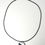 Miniature : Collier pendentif rond motif Geisha blanche EN Fimo