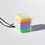 Miniature : Porte clefs part de Rainbow Cake (gâteau Arc-en-Ciel) pastel en Fimo