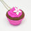 Miniature : Pendentif de collier Cupcake Chocolat/Framboise - Fimo